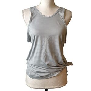 Athleta Max Out Side Tie Relaxed Fit Active Tank Top Women’s SZ XXS in Gray